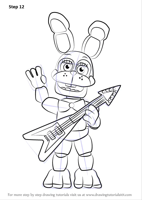How to Draw Bonnie - DrawingTutorials101.com  Fnaf coloring pages, Monster  coloring pages, Valentines day coloring page