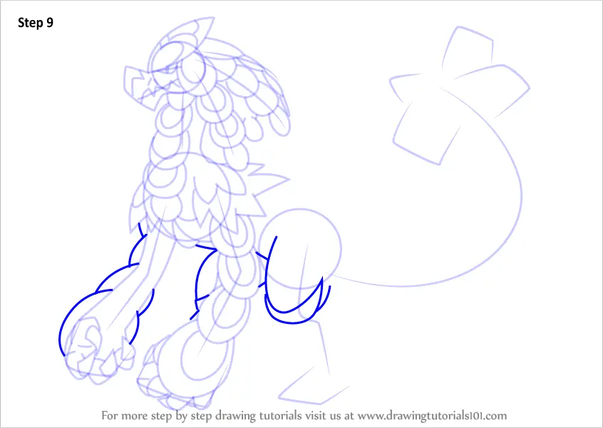 How to Draw Kommo-o from Pokemon Sun and Moon (Pokémon Sun and Moon) Step  by Step