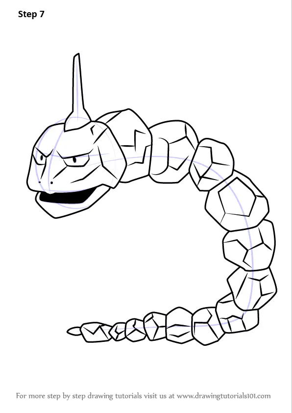How To Draw Pokemon Onix For Toddlers - Learning Drawing - Puzzle Kid 