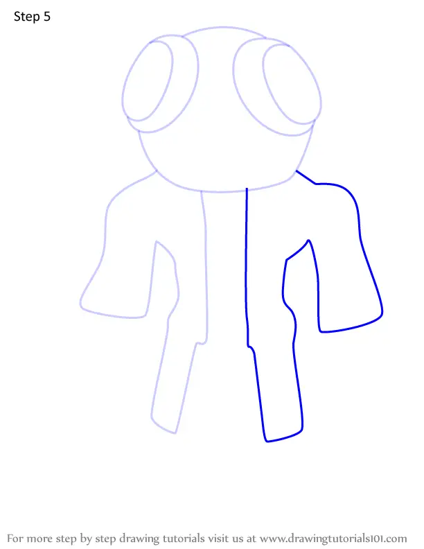 How to draw Red from Rainbow Friends Roblox 