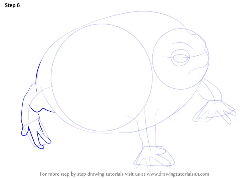 Step by Step How to Draw a Desert Rain Frog : DrawingTutorials101.com