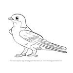 How to Draw a Common House Martin