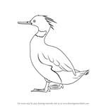 How to Draw a Red-Breasted Merganser