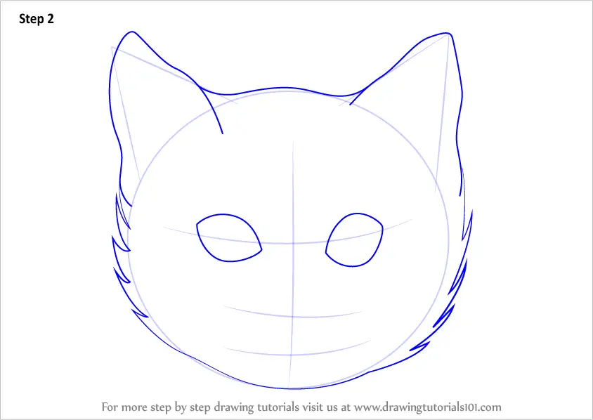 How to Draw a Cat Face (Cats) Step by Step