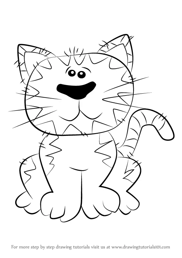 How To Draw A Cat For Kids  Step By StepThe Ravi arts Animal Drawing