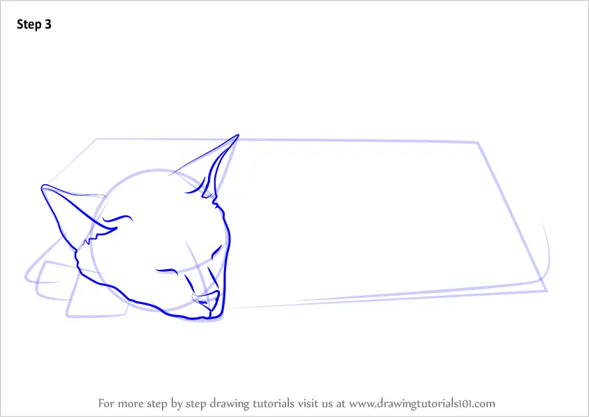 Learn How To Draw A Sleeping Cat Cats Step By Step Drawing