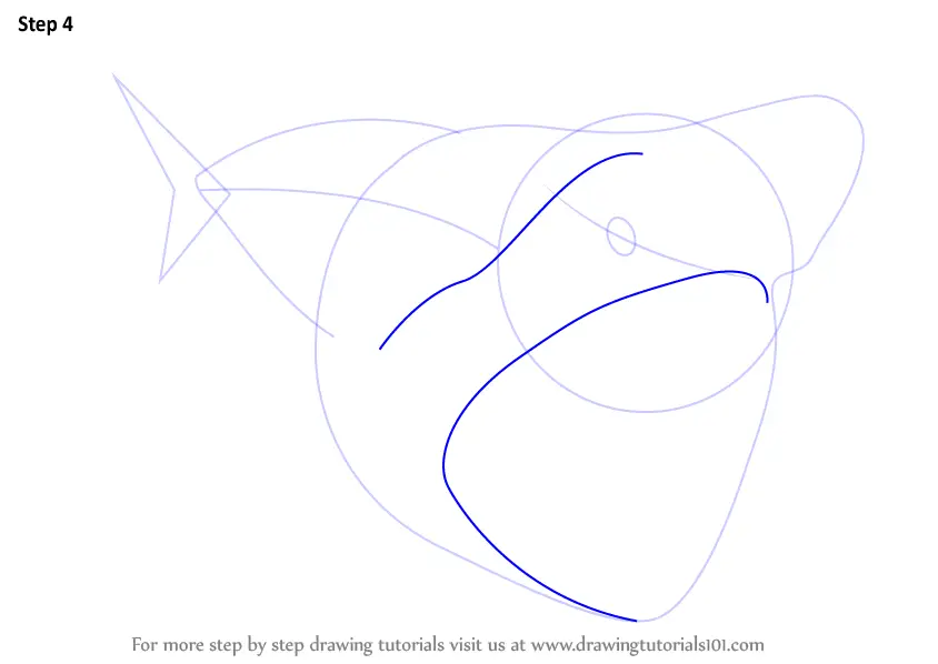 Learn How to Draw a Basking Shark (Fishes) Step by Step Drawing Tutorials