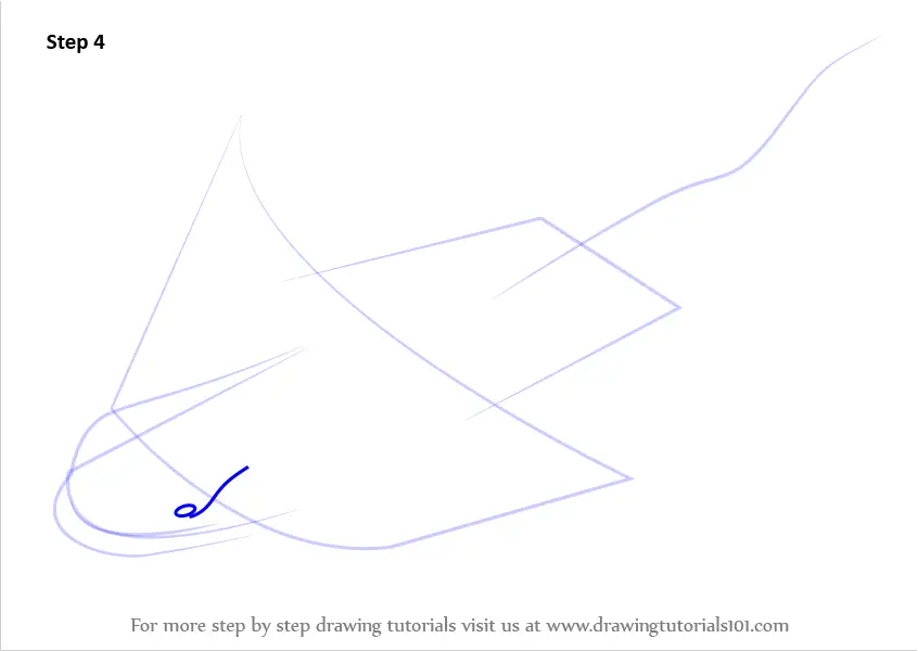 How to Draw a Bat Ray (Fishes) Step by Step | DrawingTutorials101.com