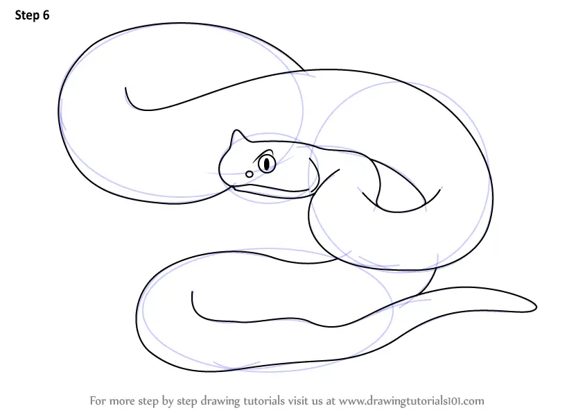 How to Draw a Snake Face - Easy Drawing Art