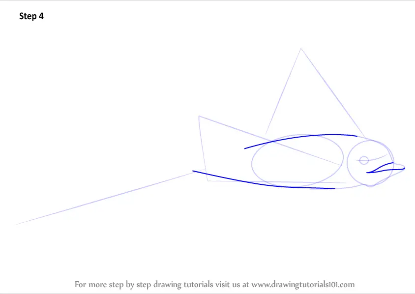 How to Draw a Spotted Eagle Ray (Fishes) Step by Step