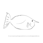 How to Draw a Whitemargin Unicornfish
