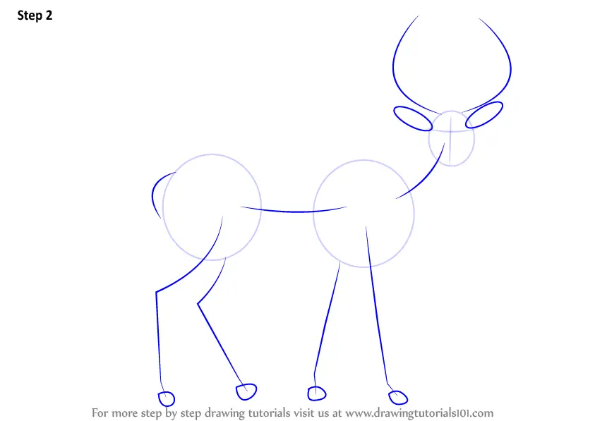 Learn How To Draw A Buck Deer Wild Animals Step By Step