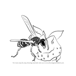 How to Draw Wasp Eating Honey