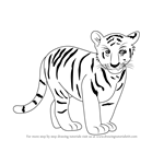 How to Draw Tiger Cub