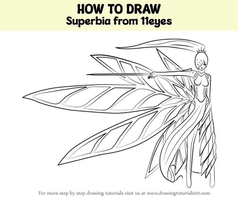 How to Draw Superbia from 11eyes (11eyes) Step by Step ...