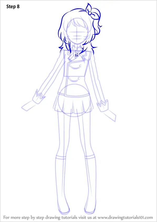 Step by Step How to Draw Akari Oozora from Aikatsu ...