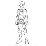 How to Draw Levi from Attack on Titan