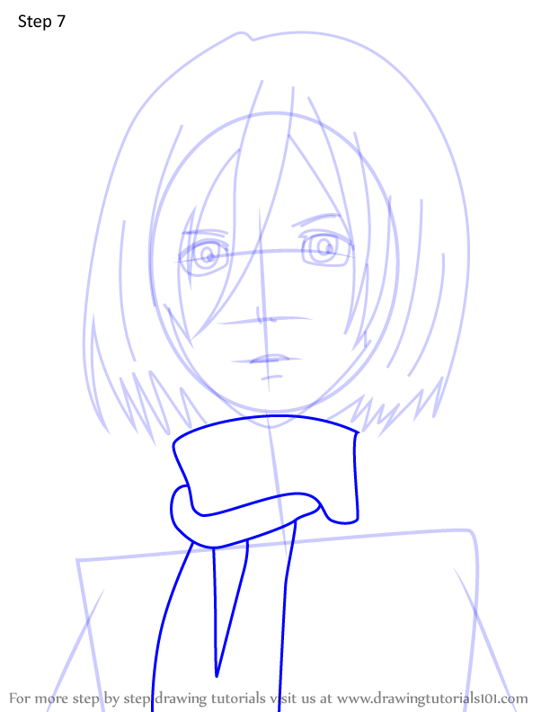 How to Draw Mikasa Ackerman Face from Attack on Titan (Attack on Titan ...