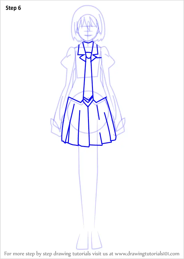 How to Draw Ougi Oshino from Bakemonogatari (Bakemonogatari) Step by ...