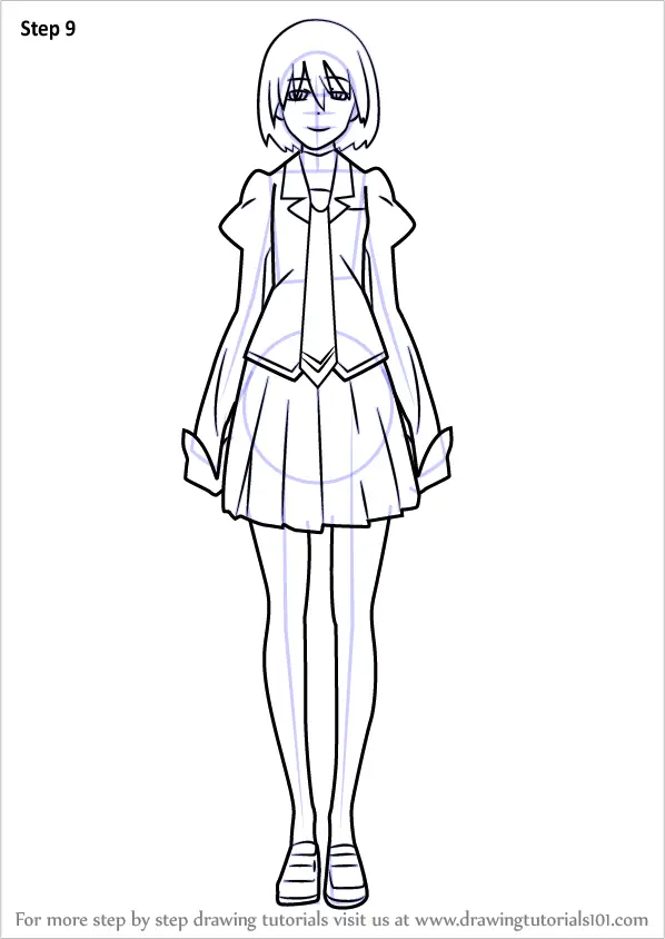 How to Draw Ougi Oshino from Bakemonogatari (Bakemonogatari) Step by ...