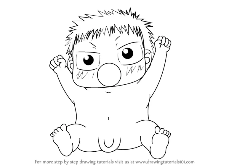 how to draw anime babies