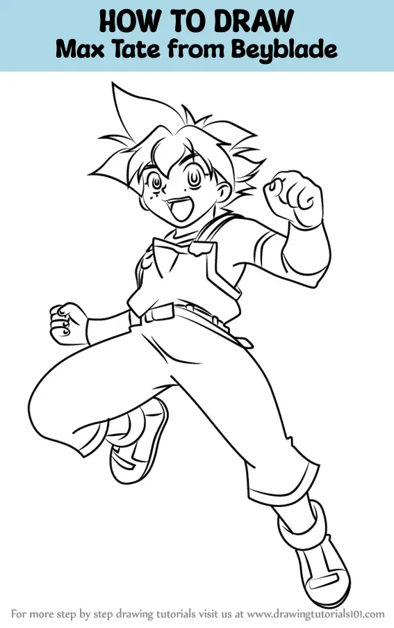 How to Draw Max Tate from Beyblade (Beyblade) Step by Step ...