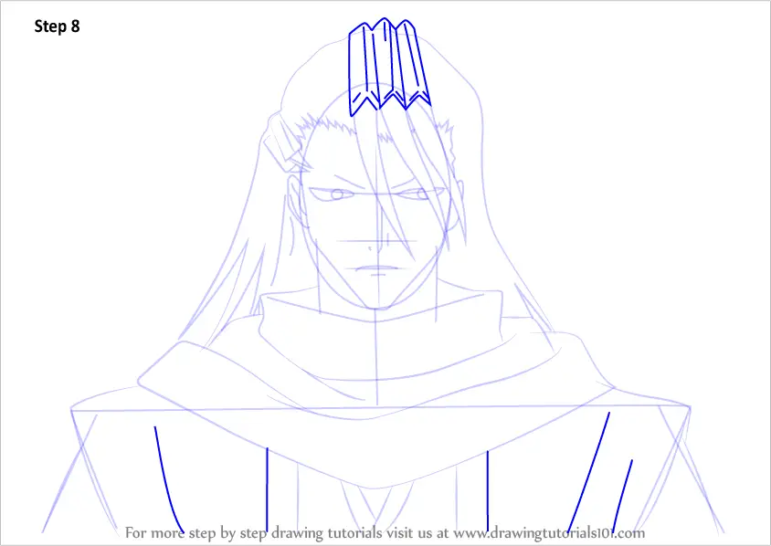 learn how to draw byakuya kuchiki from bleach step by drawing tutorials coloriage copic