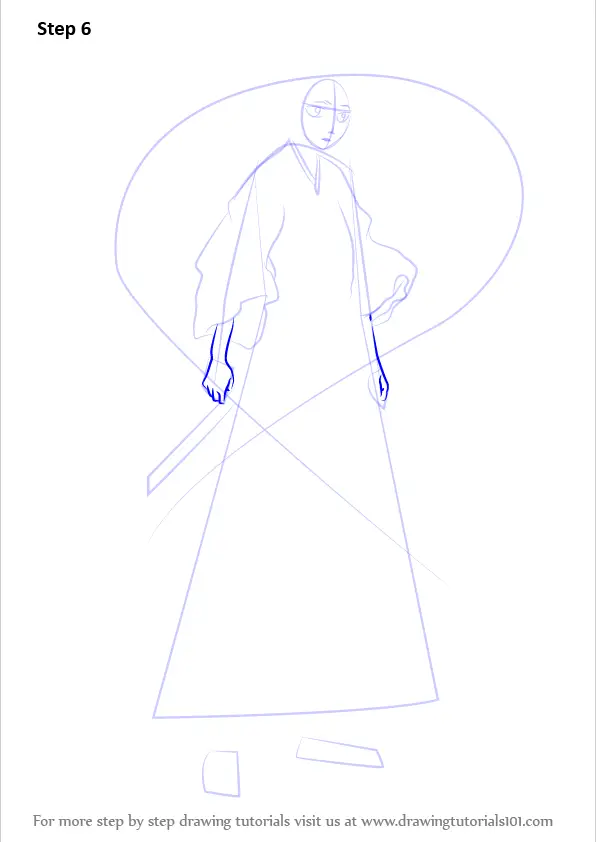 Download Step by Step How to Draw Rukia Kuchiki from Bleach : DrawingTutorials101.com