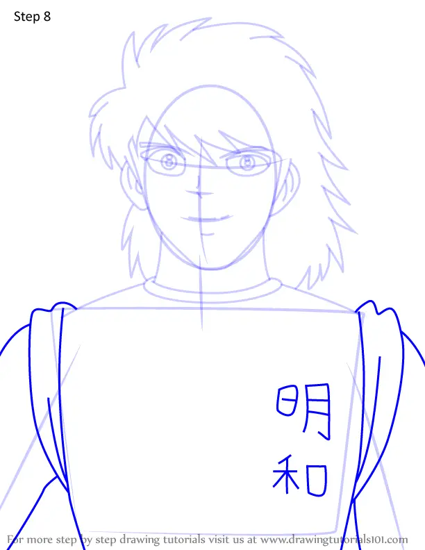 How to Draw Kojiro Hyuga from Captain Tsubasa (Captain Tsubasa) Step by ...