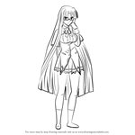 How to Draw Tsubaki Shinra from High School DxD