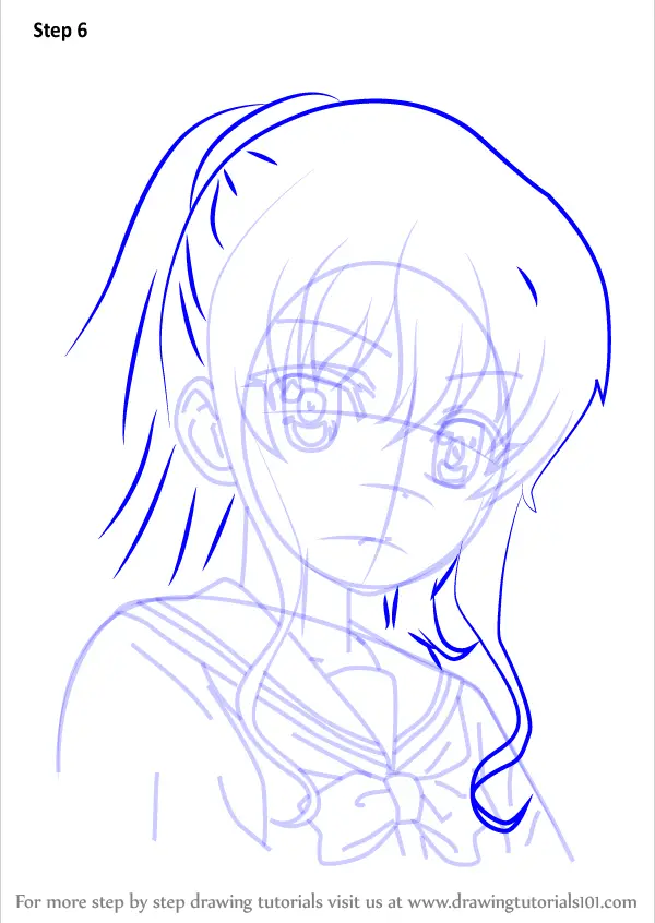 Learn How to Draw Nao Tomori Face from Charlotte 