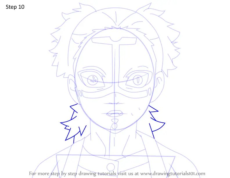 How to Draw Kamanue from Demon Slayer (Demon Slayer) Step by Step ...