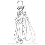 How to Draw Kaitou Kid from Detective Conan