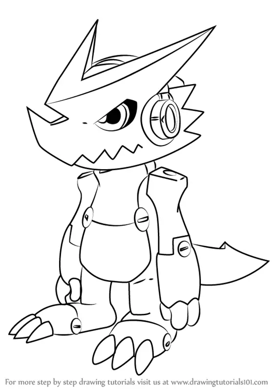 Digimon Shoutmon X4 Coloring Pages Coloring Pages