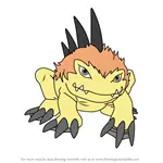 How to Draw Gizamon from Digimon