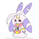 How to Draw Lunamon from Digimon