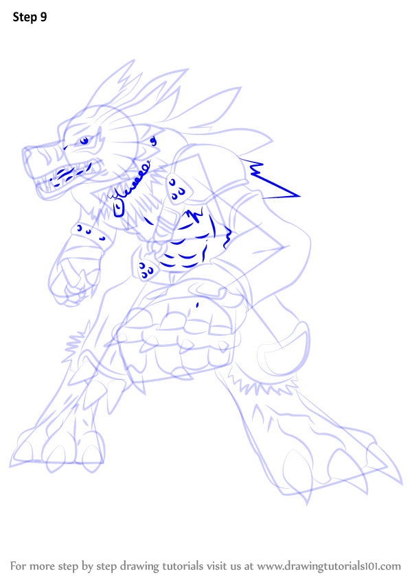 digimon weregarurumon coloring pages