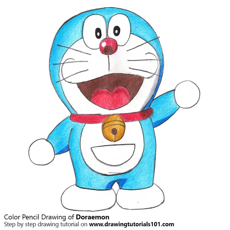 Doraemon Color Pencil Drawing