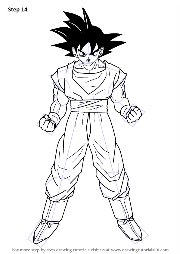 Learn How to Draw Goku in SSGSS from Dragon Ball FighterZ