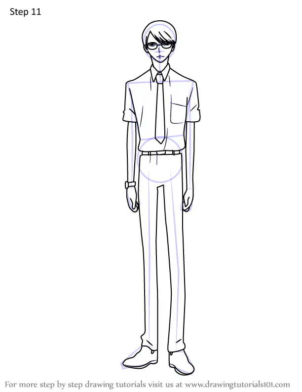 How to Draw Rihito Sajou from Doukyuusei (Doukyuusei) Step by Step ...