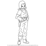 How to Draw Android 17 from Dragon Ball Z