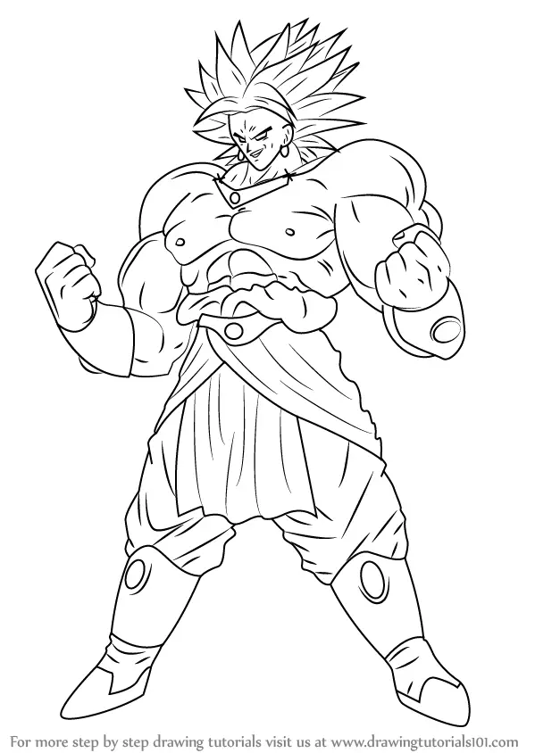 Learn How to Draw Broly from Dragon Ball Z (Dragon Ball Z ...