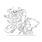 How to Draw Goku vs Vegeta