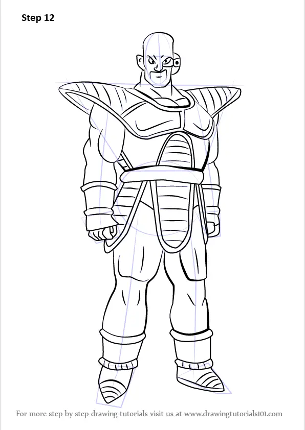 How to Draw Nappa from Dragon Ball Z (Dragon Ball Z) Step by Step ...