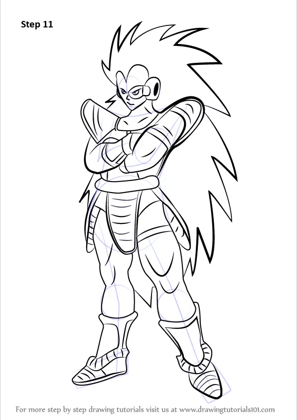 Step by Step How to Draw Raditz from Dragon Ball Z ...
