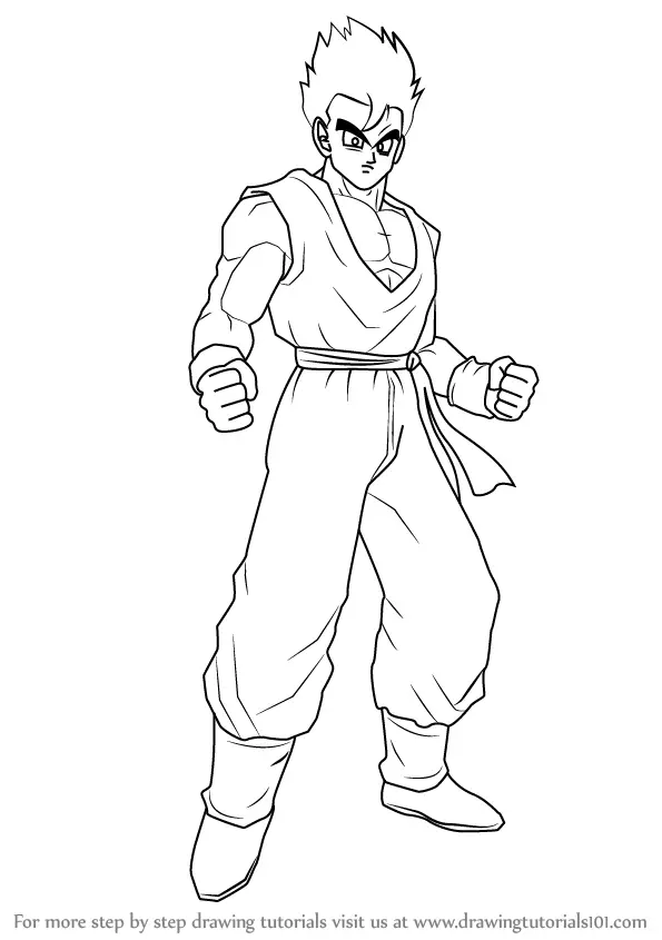 Learn How to Draw  Son Gohan from Dragon  Ball  Z Dragon  
