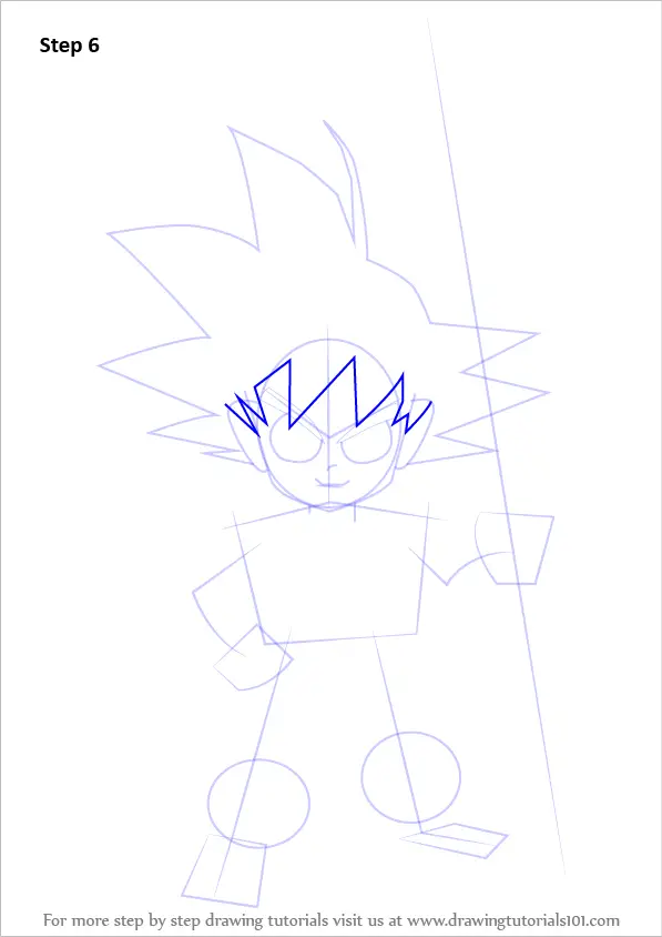 Learn How to Draw Son Goku from Dragon Ball Z (Dragon Ball Z) Step by Step : Drawing Tutorials