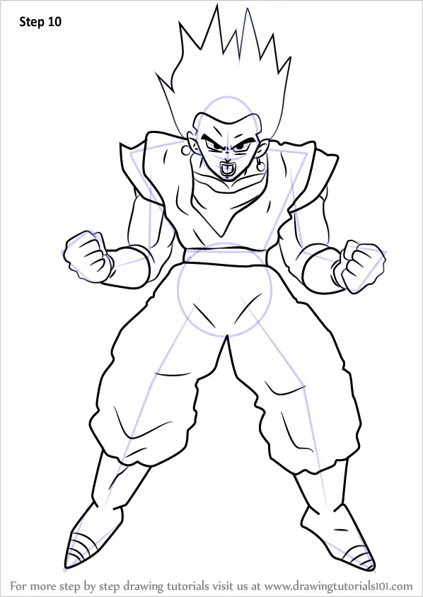 How to Draw Vegito from Dragon Ball Z (Dragon Ball Z) Step by Step