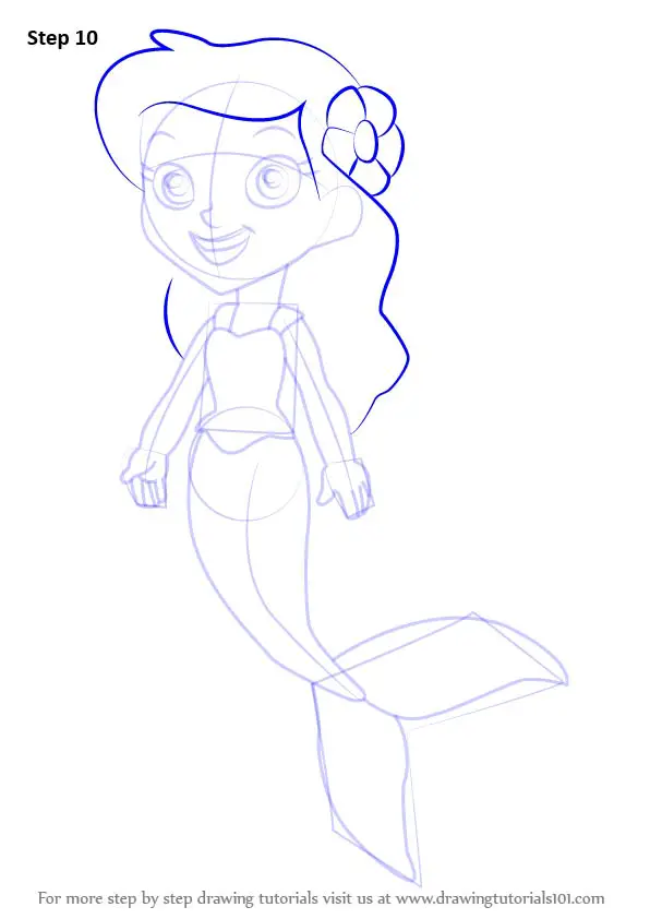 How to Draw Marina the Mermaid from Jake and the Never Land Pirates ...