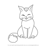 How to Draw Tama the cat from Fushigi Yuugi